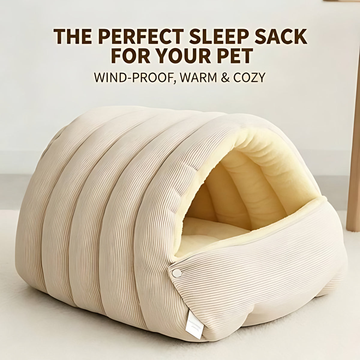 CozyPaw Warm Hideaway Haven – Corduroy Tunnel Bed