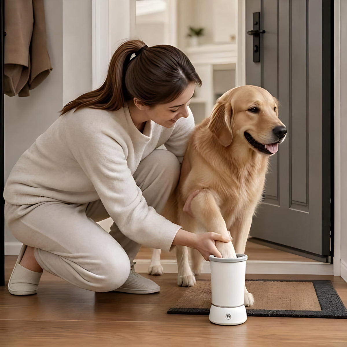 Automatic Rotating Pet Paw Cleaner – USB Rechargeable