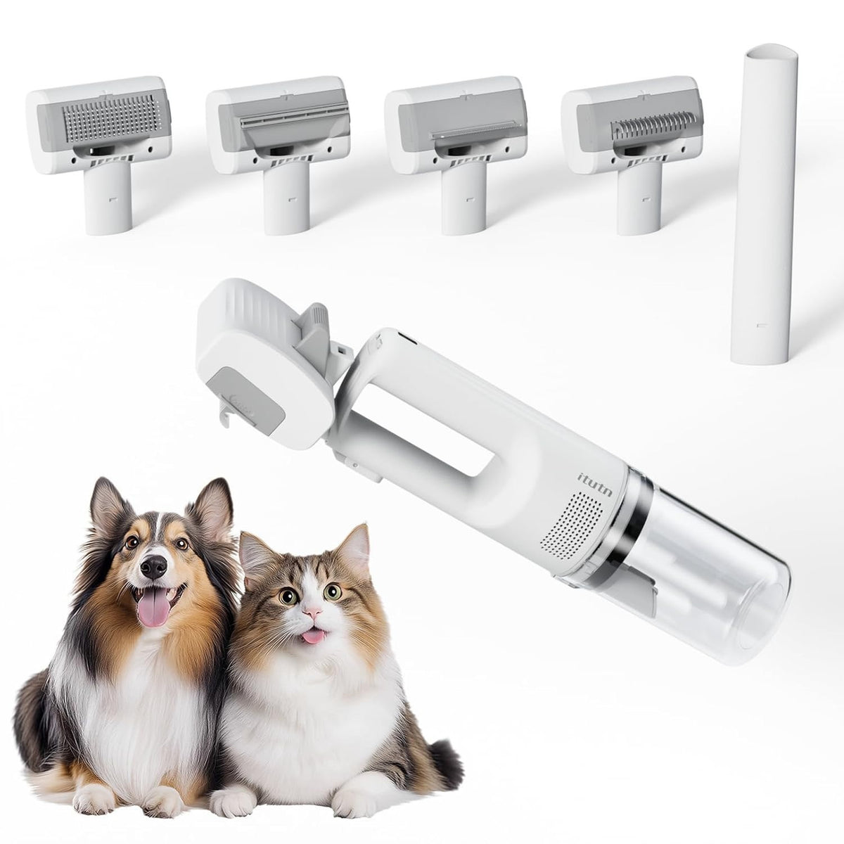 Cordless Pet Grooming Vacuum Brush