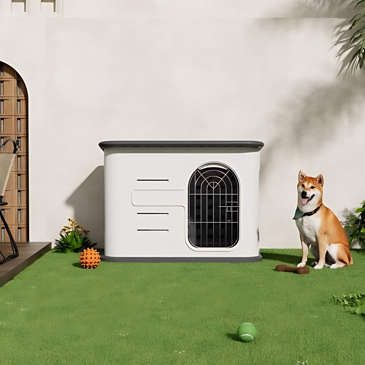 Modern Dog House – Weatherproof HDPE for Small Breeds