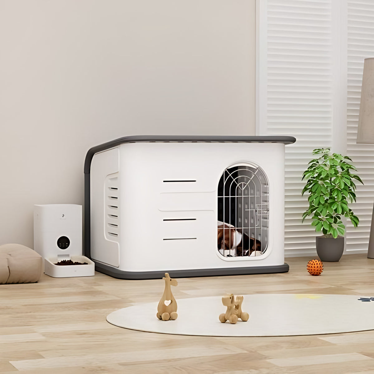 Modern Dog House – Weatherproof HDPE for Small Breeds