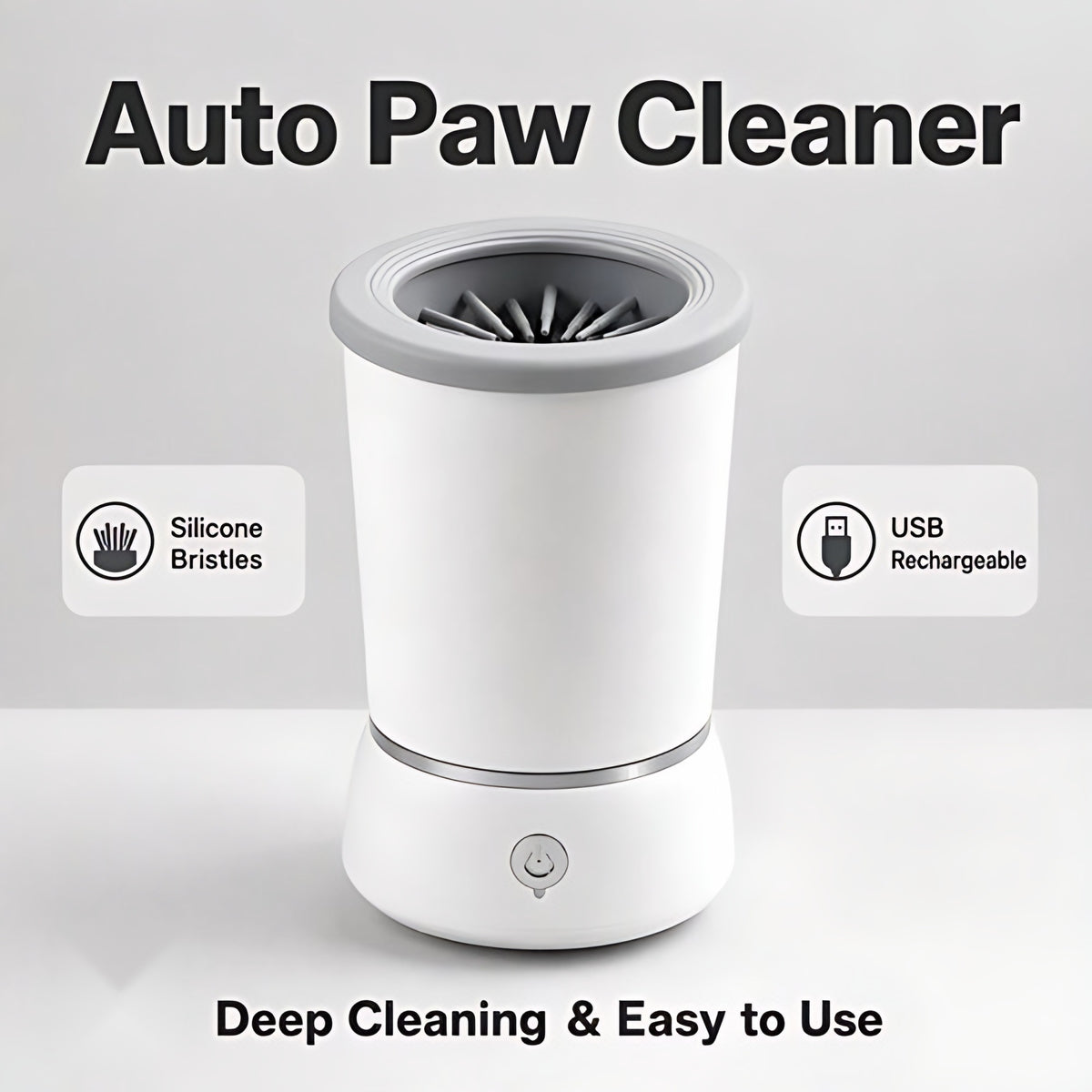Automatic Rotating Pet Paw Cleaner – USB Rechargeable