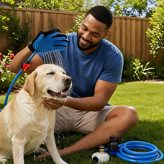 Pet Massage Shower Glove Kit – Glove + Hose + Faucet Adapter